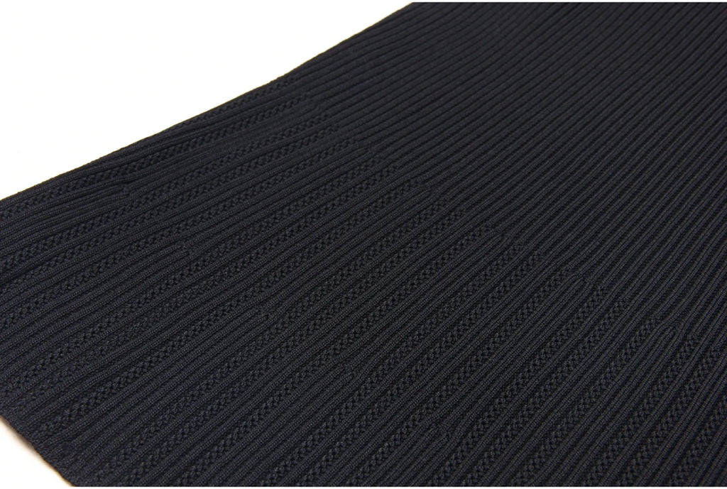 Spring And Summer New Fashionable Knitted Elastic Solid Color Short Sleeved Double Breasted Slim Fit Fishtail Women's Dress