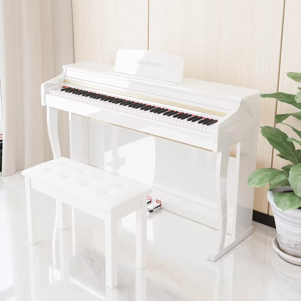 88 Key Weighted Digital Piano Wood Grain Inner Hammer Action Upright Electronic Piano With Slide Cover MIDI For Professional