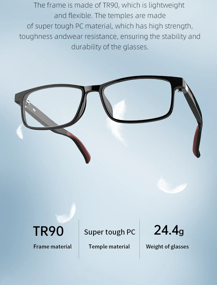 smart bluetooth glasses innovative replaceable frame New TR square detachable Bluetooth glasses AI translation g07 glasses