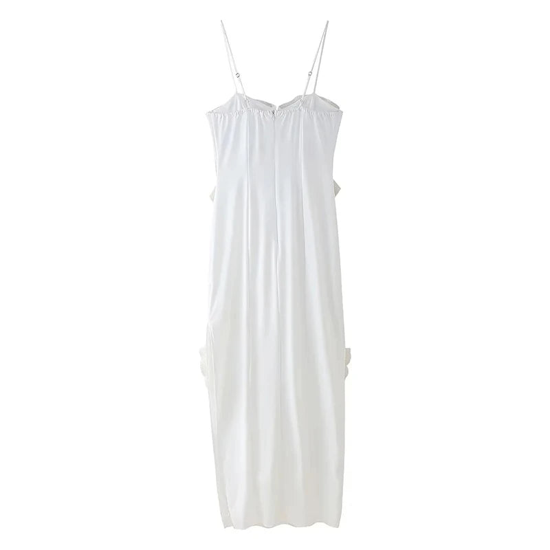 Sexy Lace Wrap Chest Women Long Dress Elegant Spliced Ruffles Evening Party Sling Dresses Fashion Slimming Fishtail Dress 2025