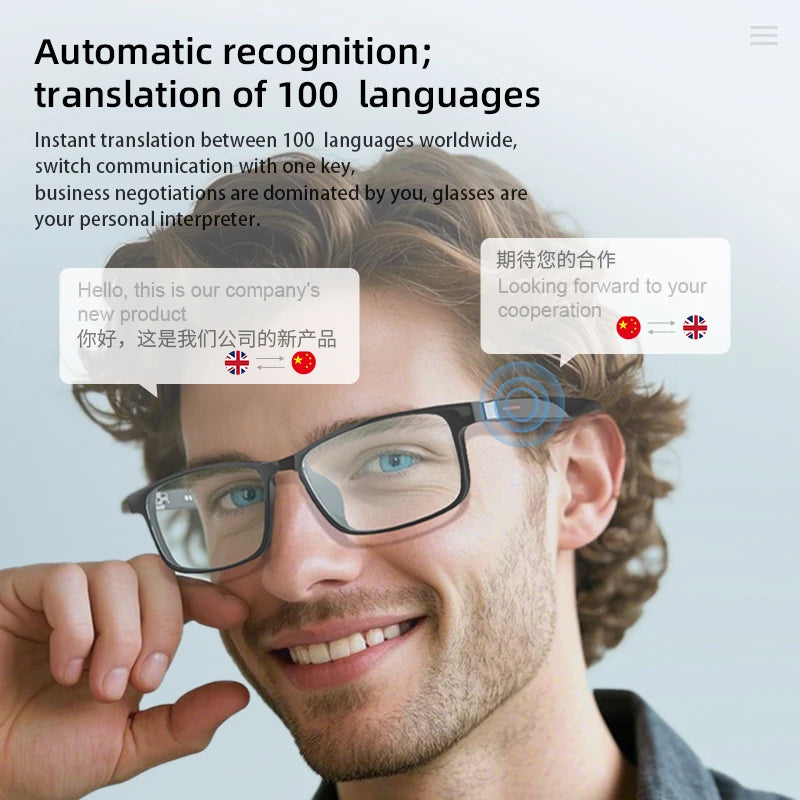 smart bluetooth glasses innovative replaceable frame New TR square detachable Bluetooth glasses AI translation g07 glasses