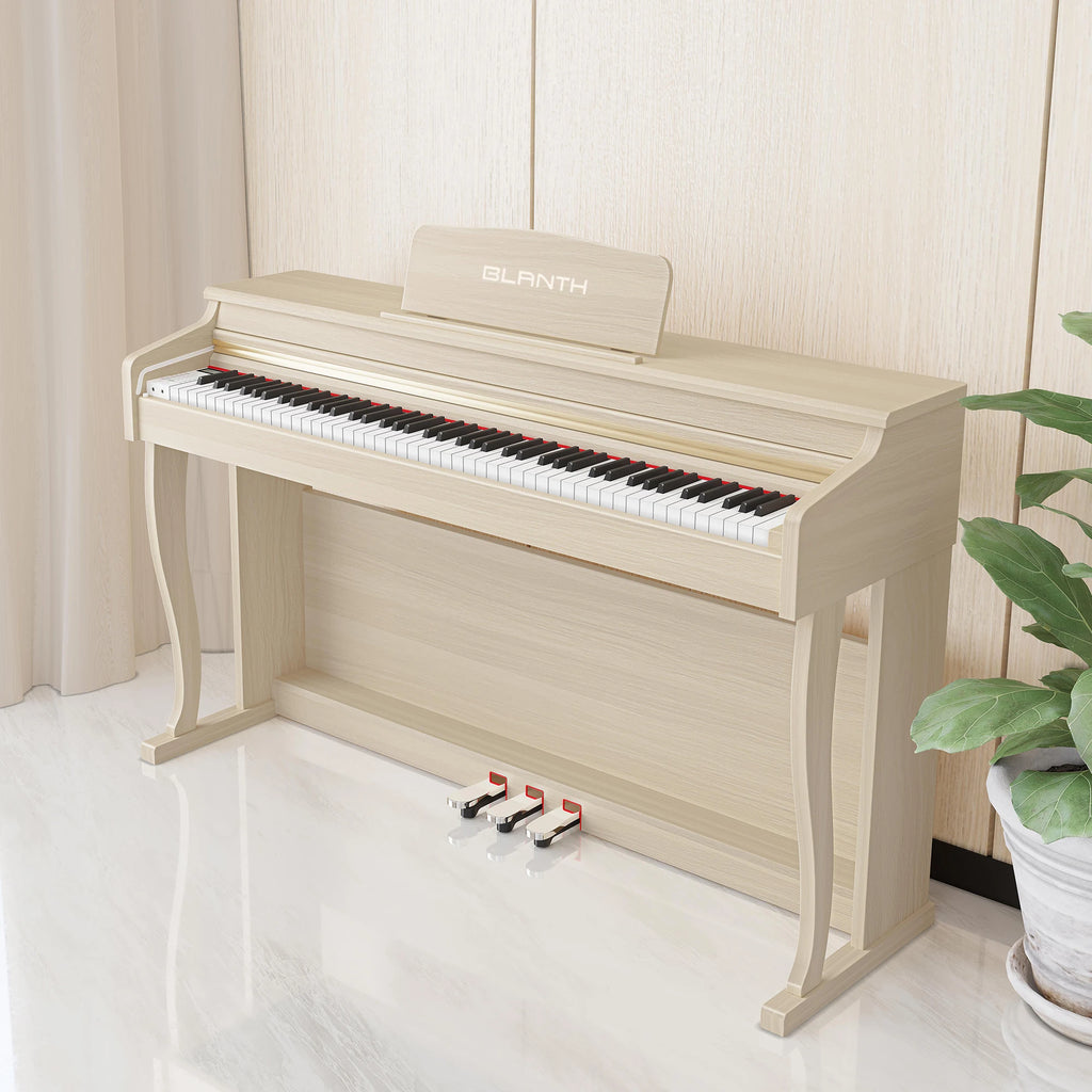 88 Key Weighted Digital Piano Wood Grain Inner Hammer Action Upright Electronic Piano With Slide Cover MIDI For Professional