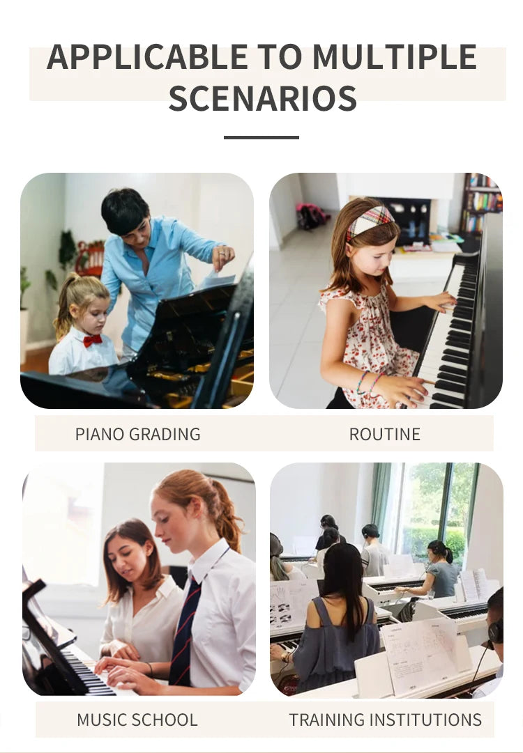 88 Key Weighted Digital Piano Wood Grain Inner Hammer Action Upright Electronic Piano With Slide Cover MIDI For Professional