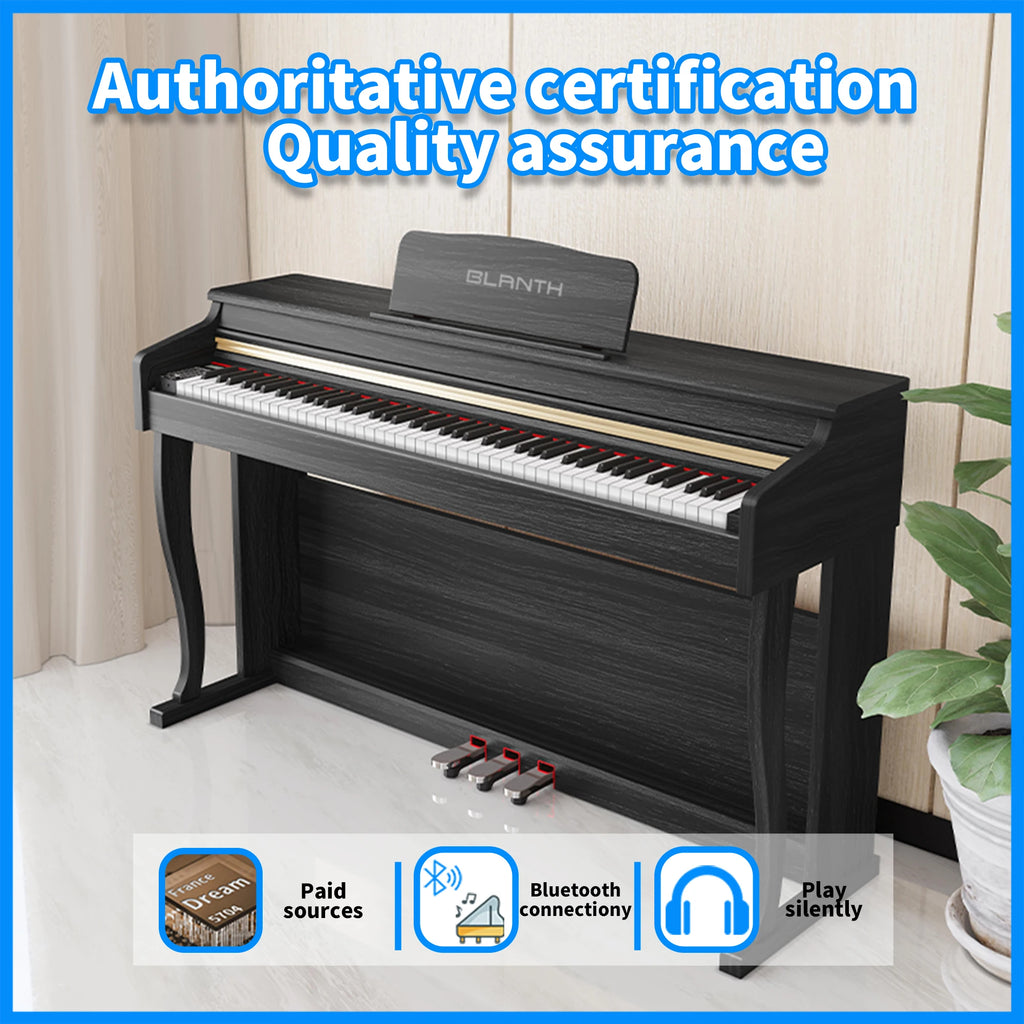 88 Key Weighted Digital Piano Wood Grain Inner Hammer Action Upright Electronic Piano With Slide Cover MIDI For Professional