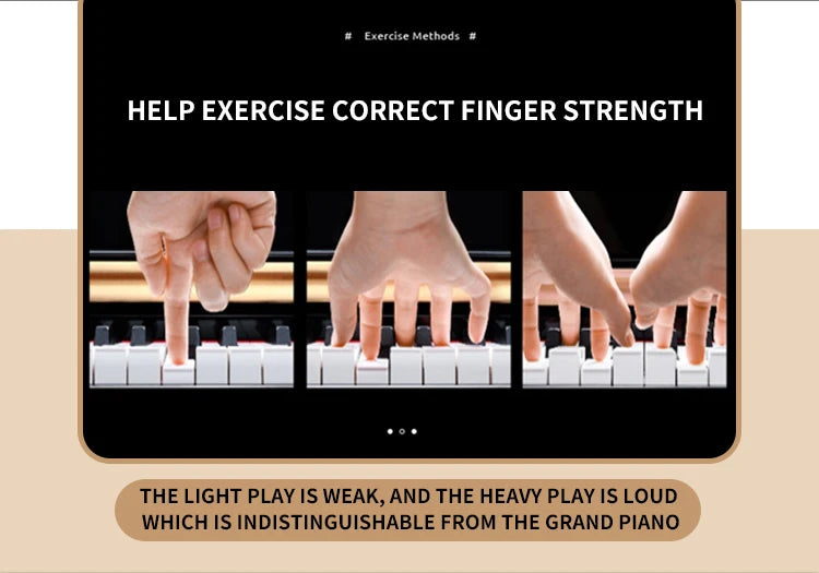 88 Key Weighted Digital Piano Wood Grain Inner Hammer Action Upright Electronic Piano With Slide Cover MIDI For Professional