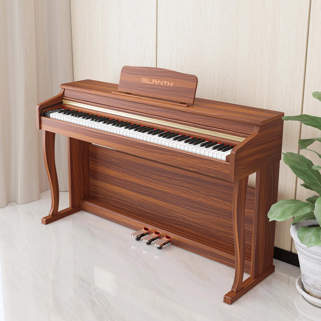 88 Key Weighted Digital Piano Wood Grain Inner Hammer Action Upright Electronic Piano With Slide Cover MIDI For Professional